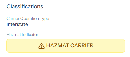 Hazmat Carrier Support